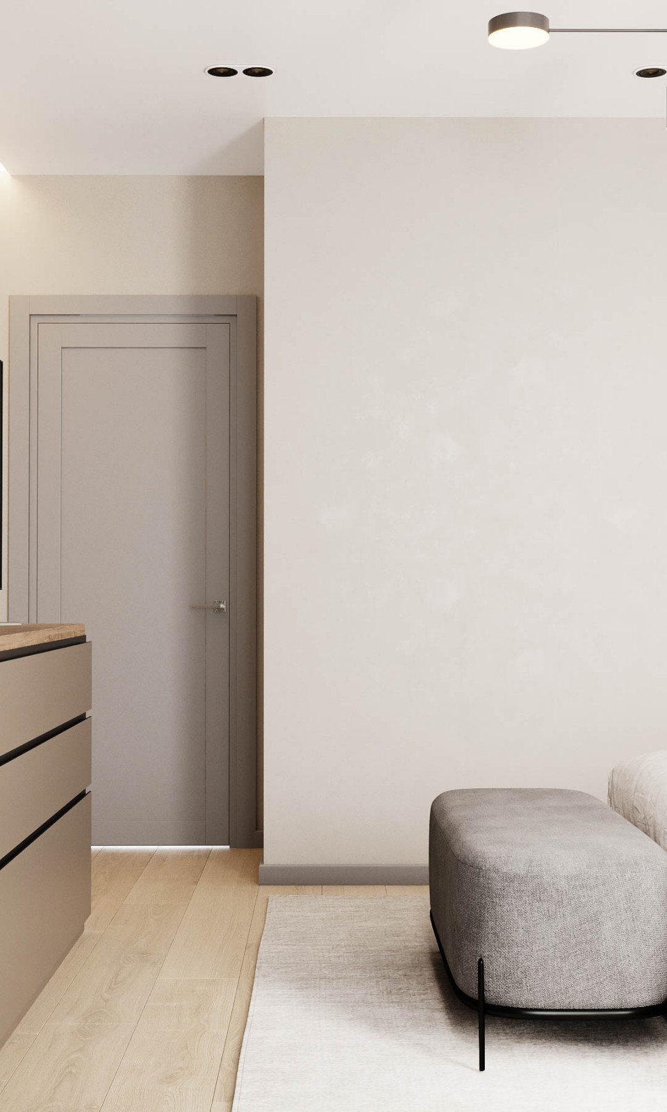 Спальня в светлых тонах