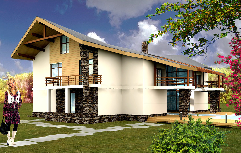 Обложка проекта: Рабочий проект дома у деревни Зенькино Истринского района Московской области.