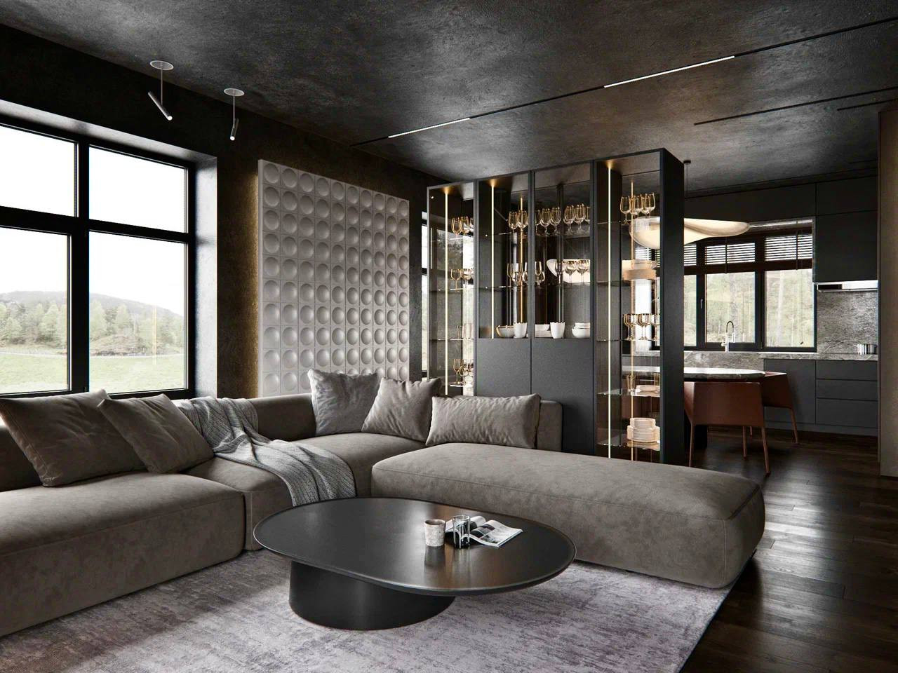 Гостиная в КП "Лугинино парк"