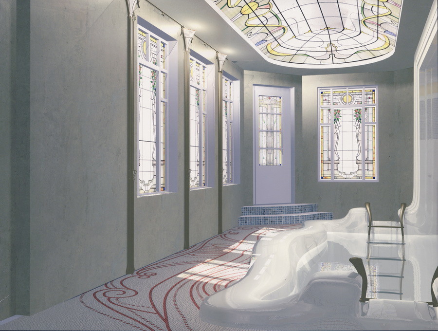 Проект комнаты с бассейном