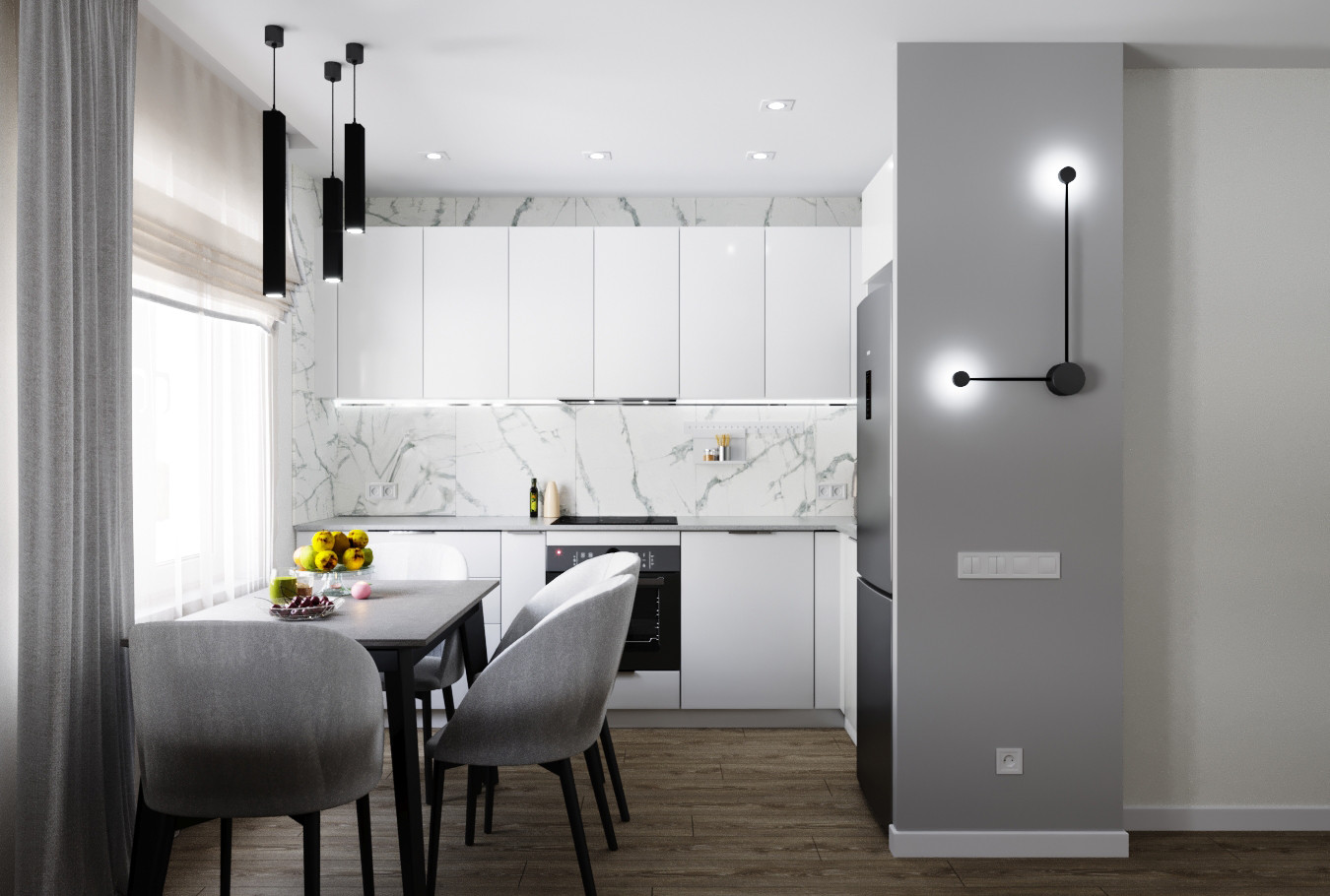 Квартира в минимализме на северной стороне