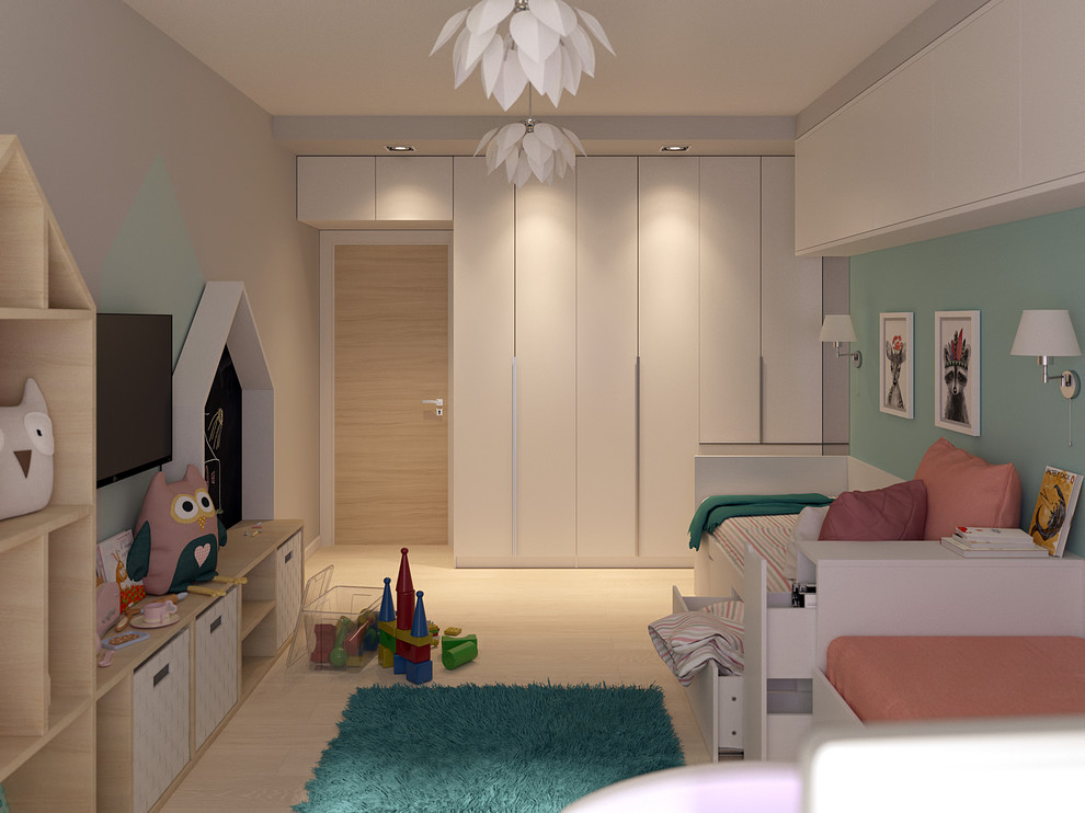 Светлая кварира с черными акцентами