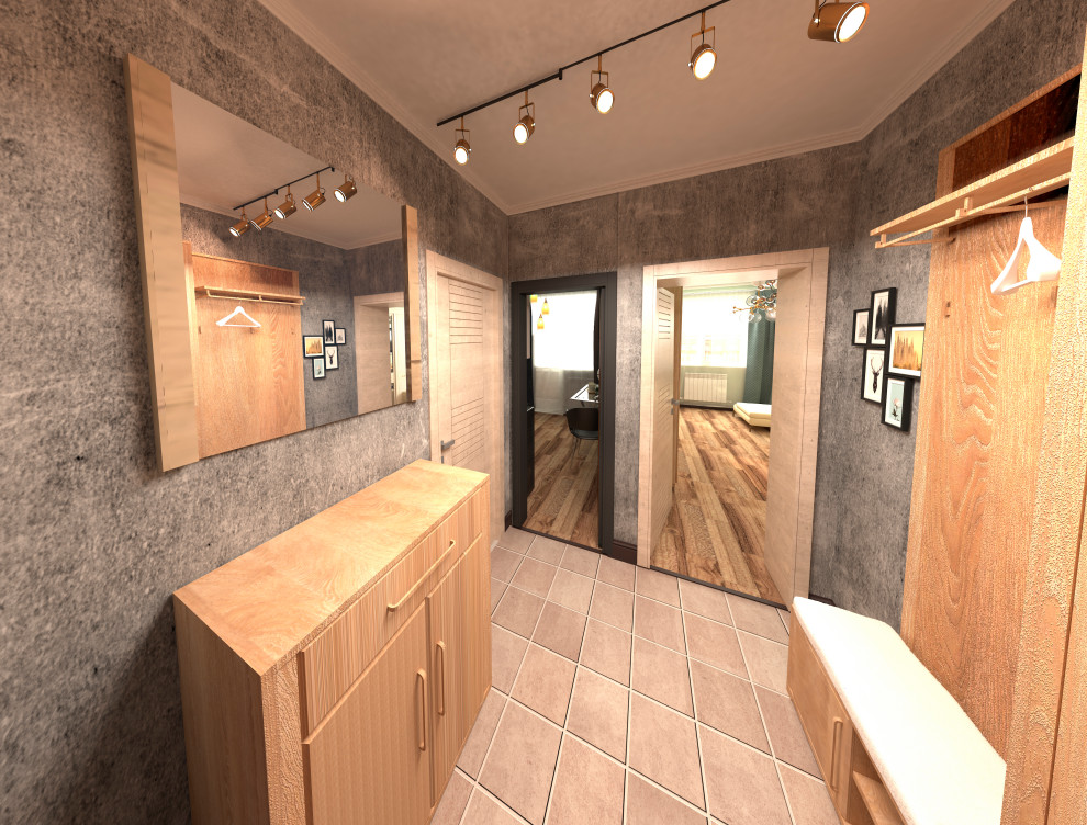 Однокомнатная квартира 34 кв.м. в трёх стилистических решениях.