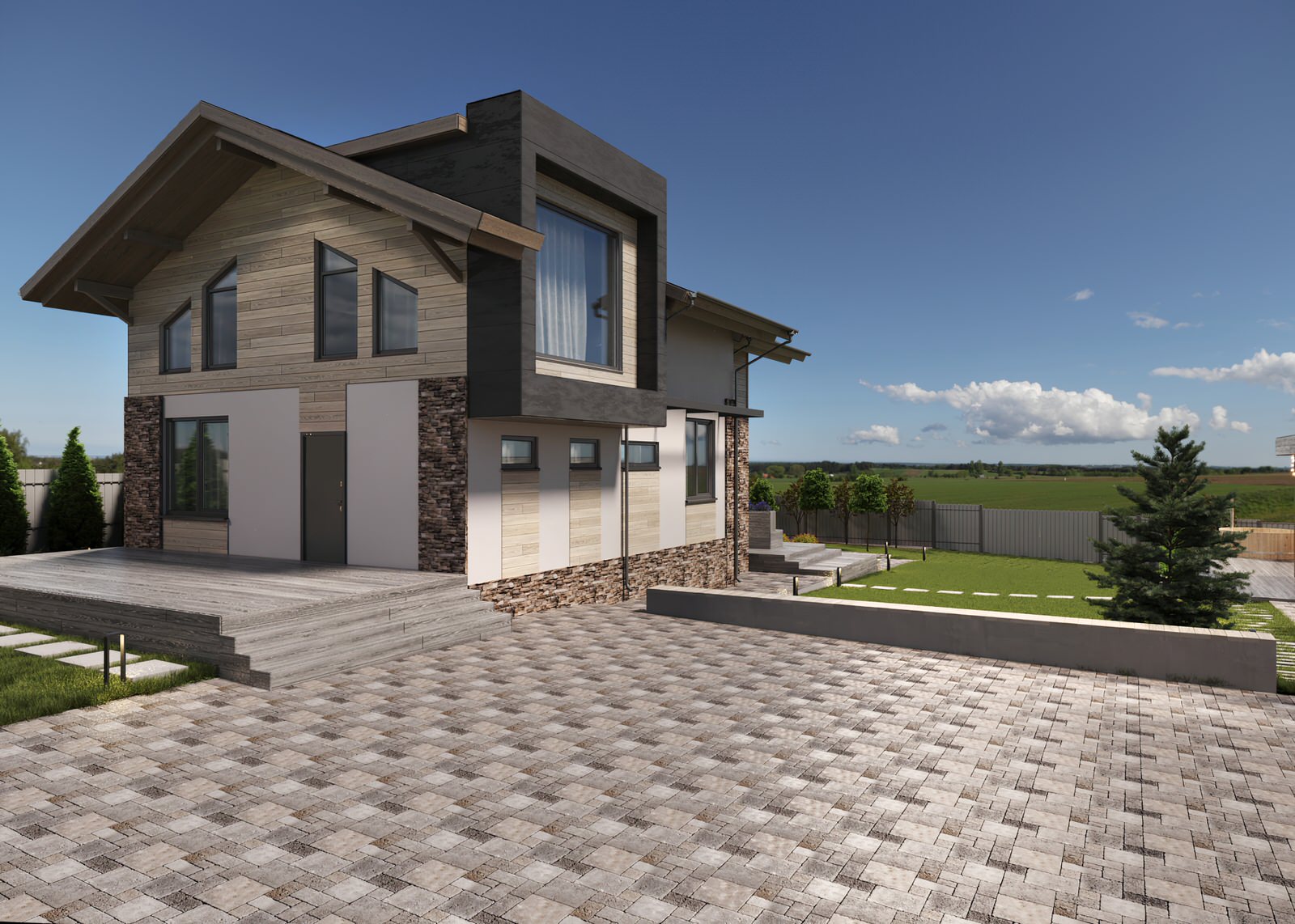 Ландшафтный дизайн участка в п. Южный прииск