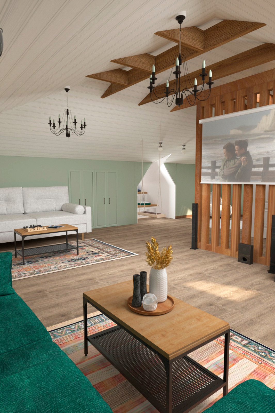 Мансарда в загородном доме