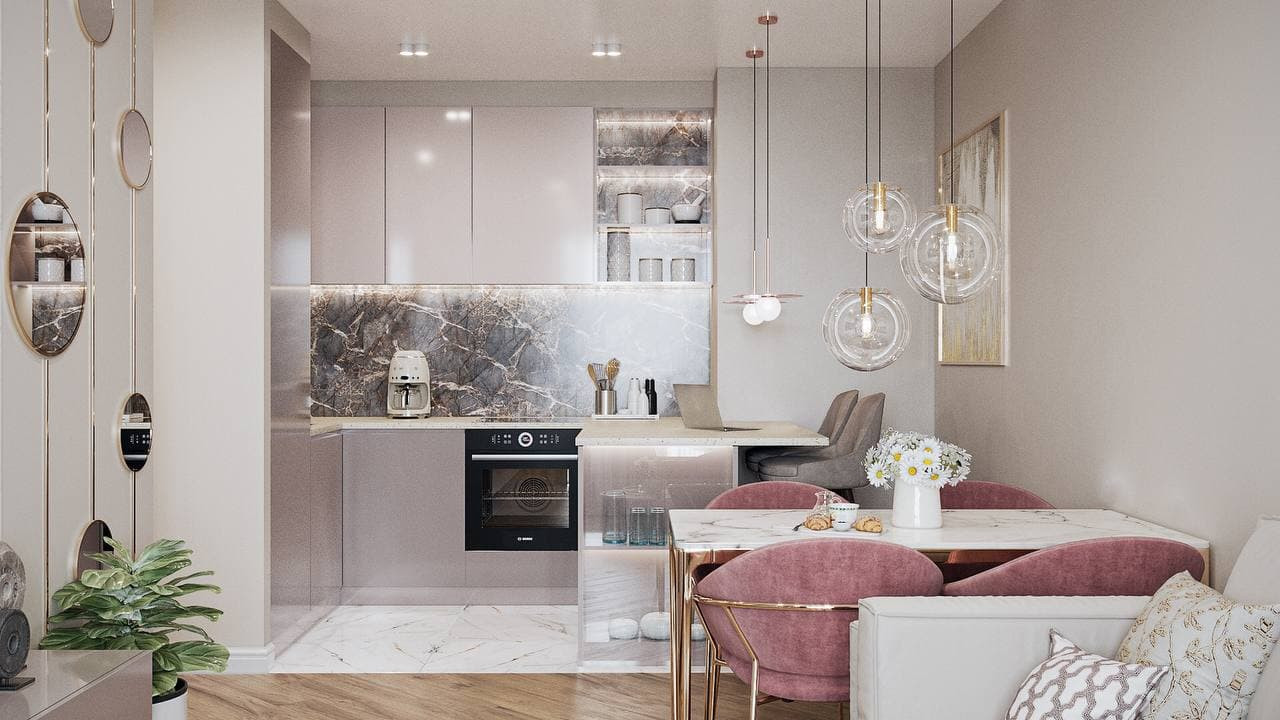 ЖК Врубеля 4, 2 комнаты, 45м²