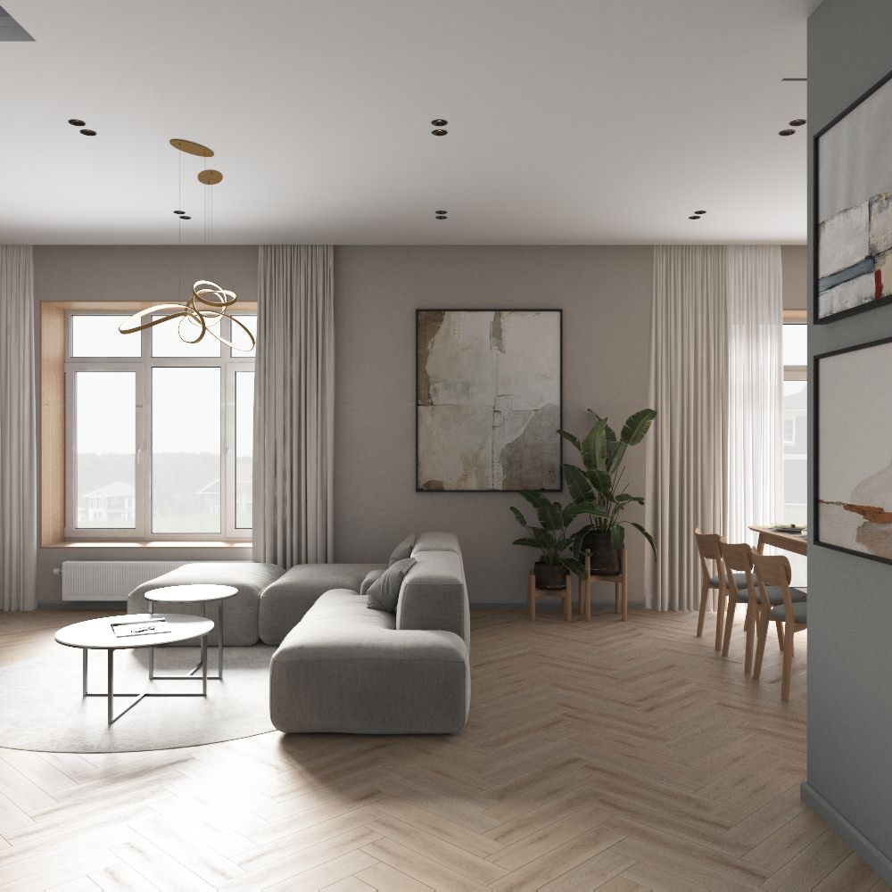 Дизайн кухни-гостиной