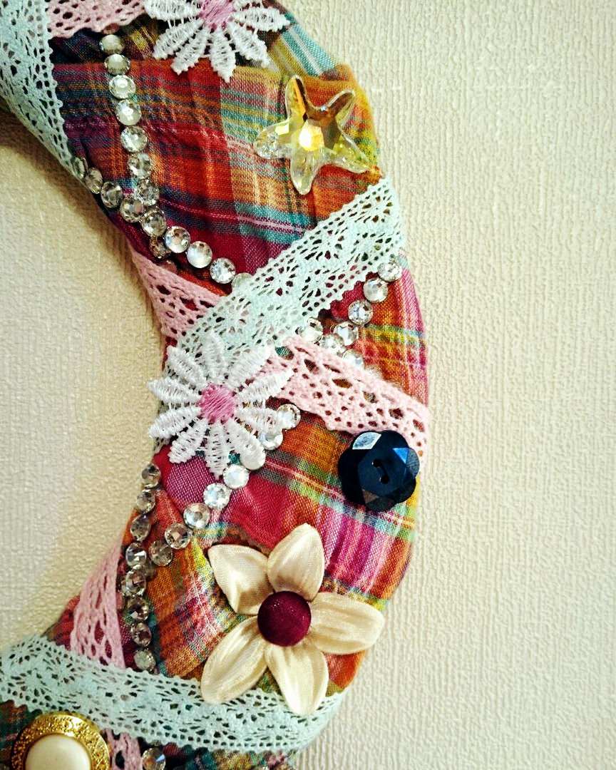 Интерьерный венок "Цветы для Керри"венок, венок из цветов, венок ручной работы,