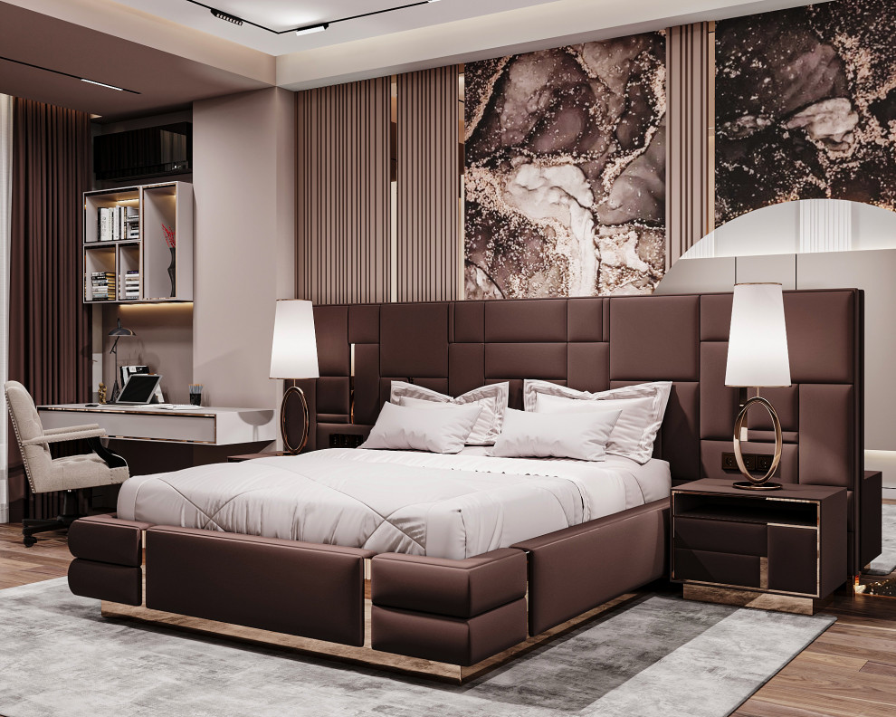 спальня с рабочим местом