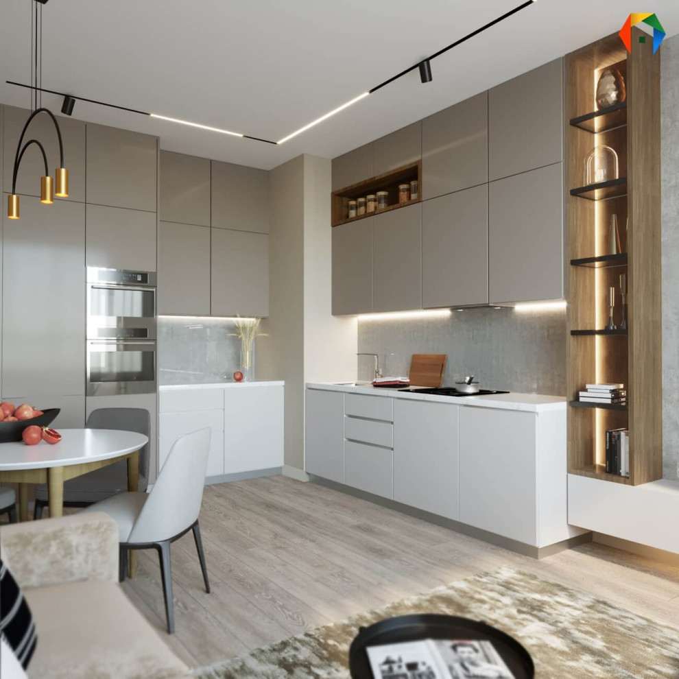 Серебрякова. Дизайн-проект трешки с кухней-гостиной