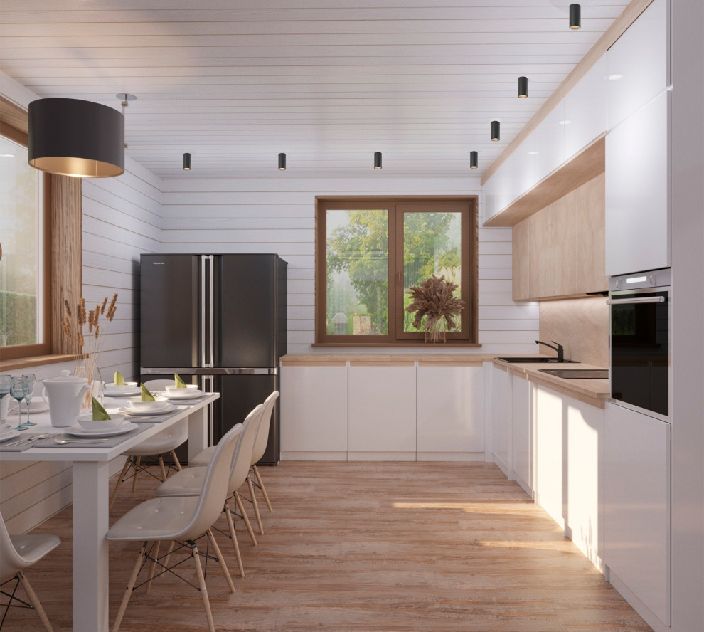 Двухэтажный дом с стиле скандинавского минимализма