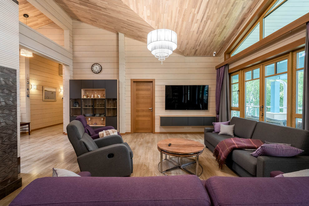 Деревянный дом с современном стиле