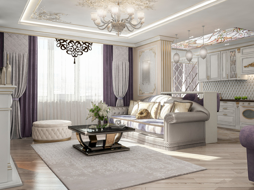 Визуализации кухни-гостиной. ЖК Изумрудный. (несколько вариантов).