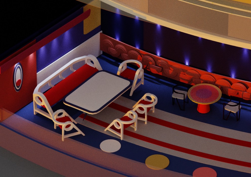 Дизайн-проект летнего кафе по мотивам работ художника.