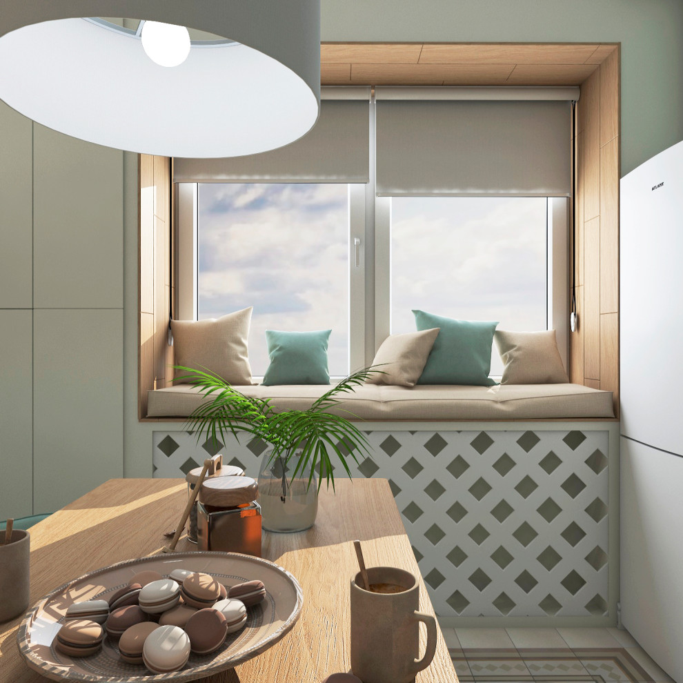 Дизайн современной однокомнатной квартиры в морских оттенках