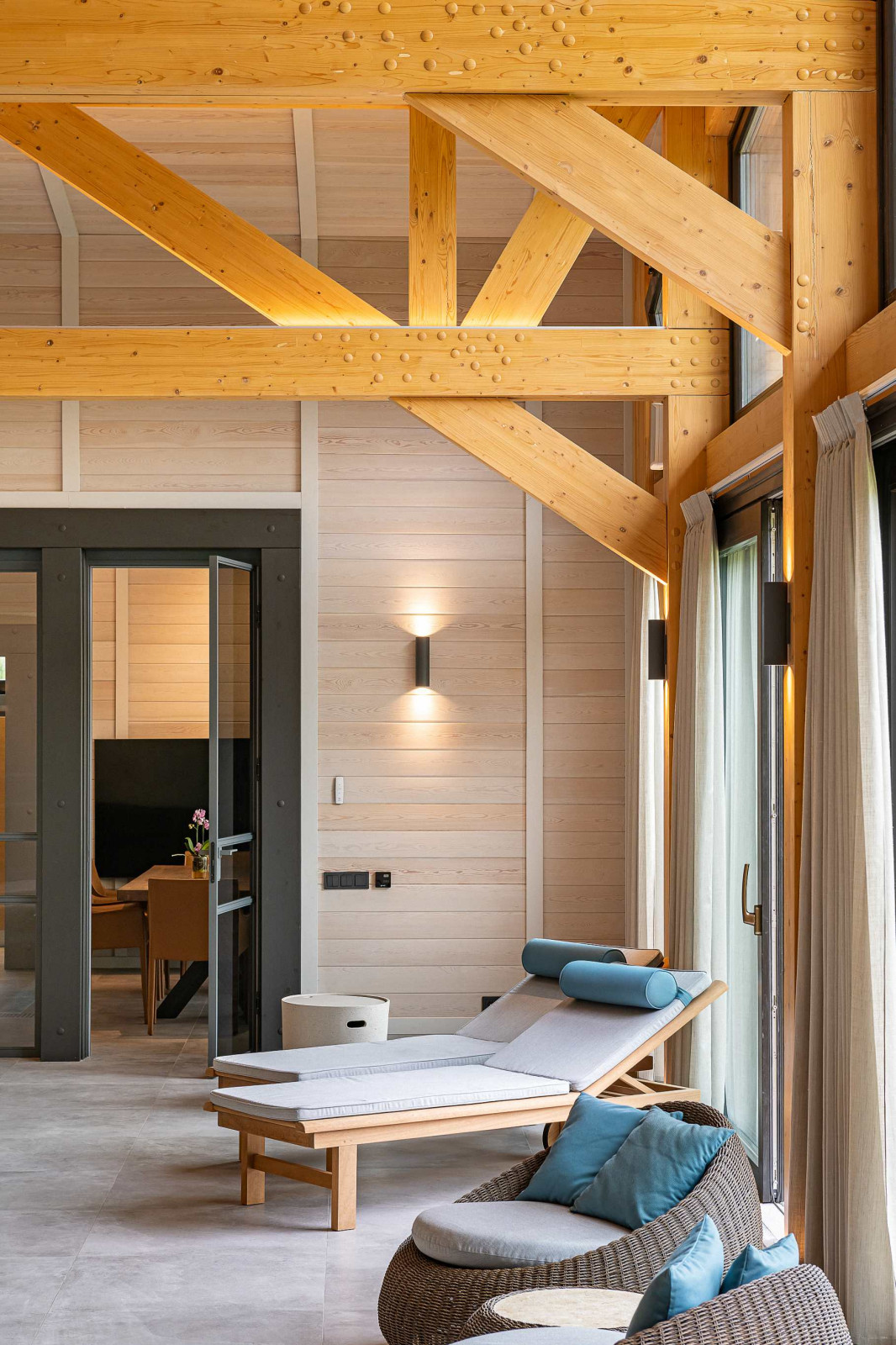 Бассейн и СПА комплекс по технологии фахверк