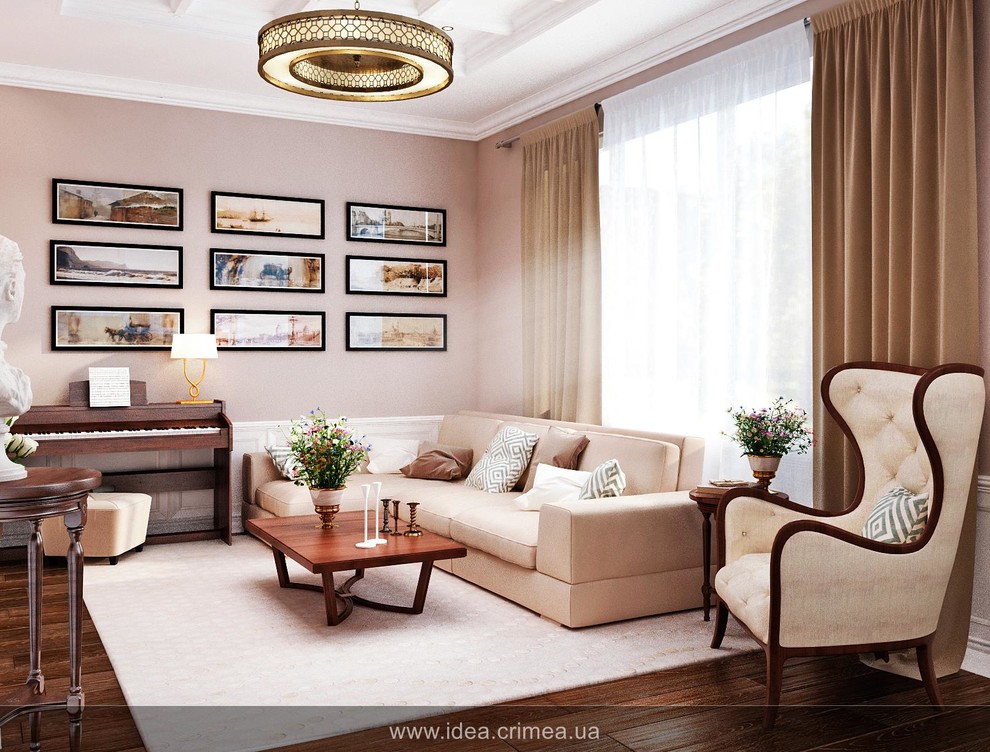Three styles for living room interior design