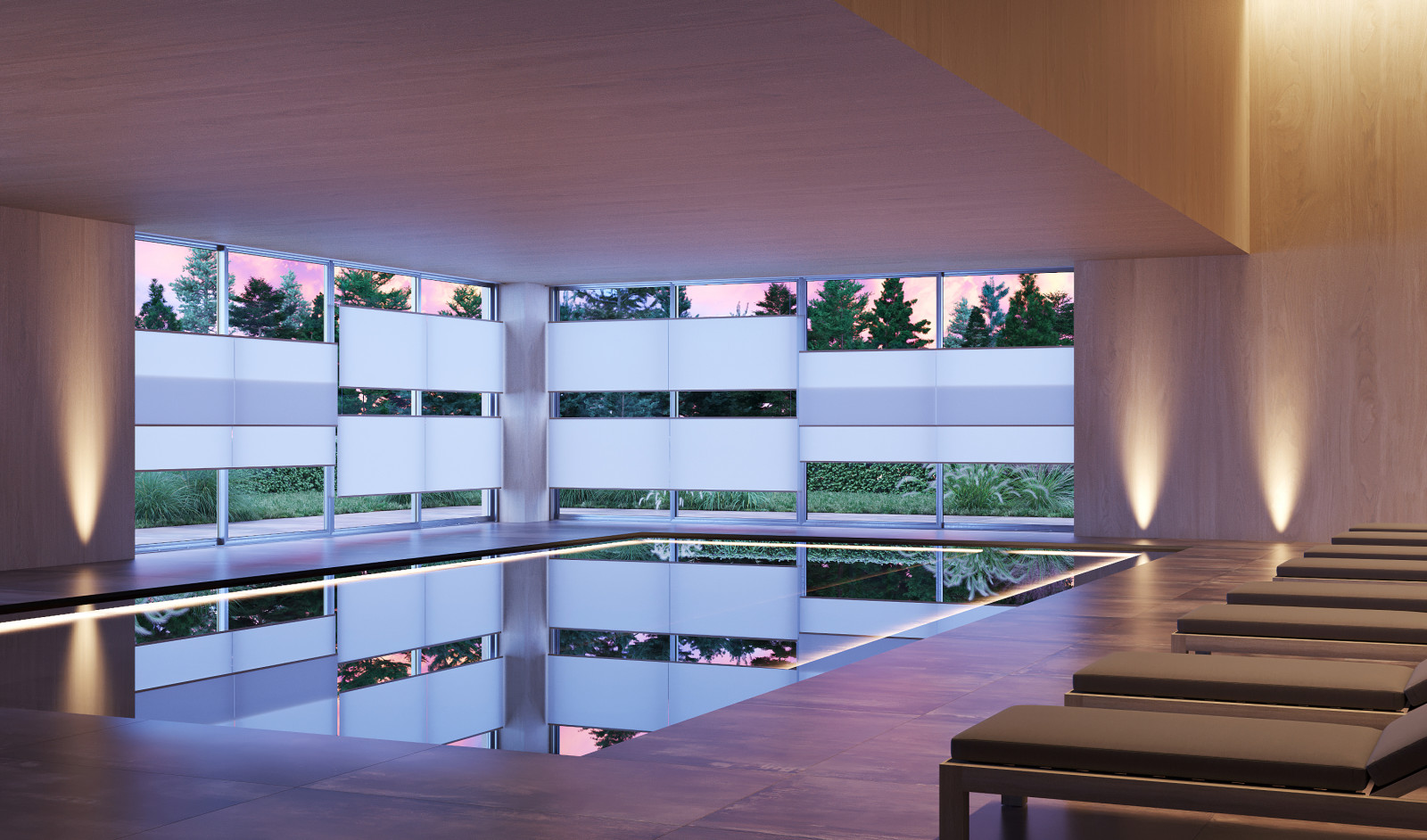 Бассейн в загородном доме