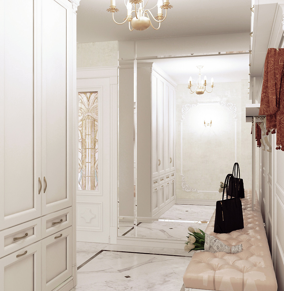 Дизайн интерьера КОРИДОРНОЙ СИСТЕМЫ в квартире ЖК университетский