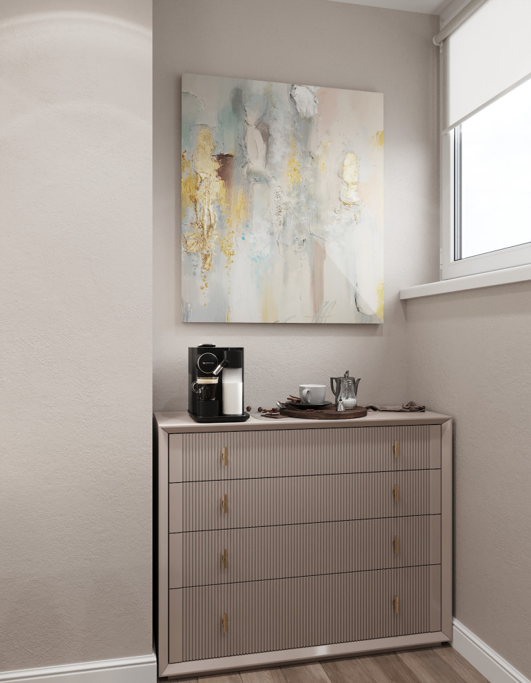 "Пудровые оттенки". Квартира 97 кв.м, ЖК "Левобережный"