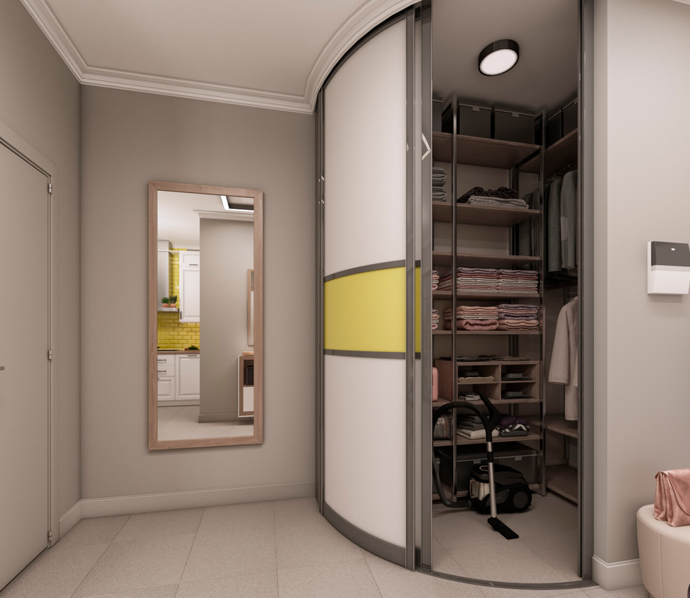 Проект кухни-гостиной площадью 14 м² для семьи из двух человек.