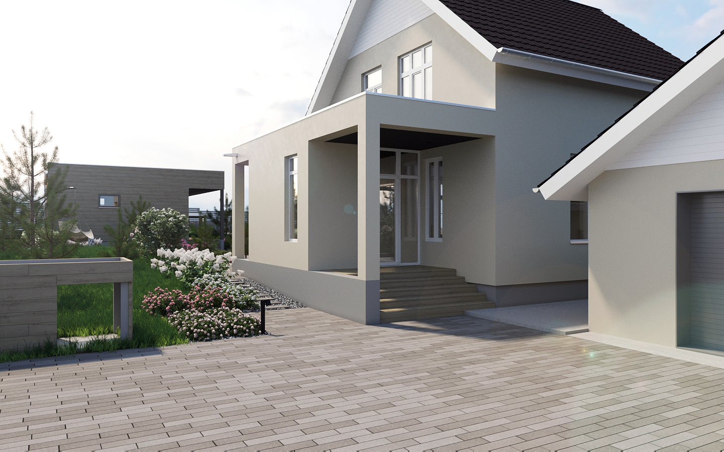 Обложка проекта: Ландшафтная архитектура участка частного жилого дома в п. Емельяновская горка