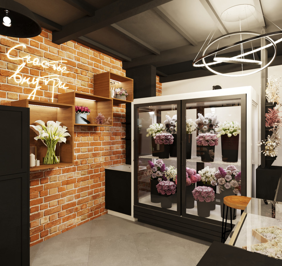 Обложка проекта: Коммерция. Двухэтажный Цветочный магазин 32 м²