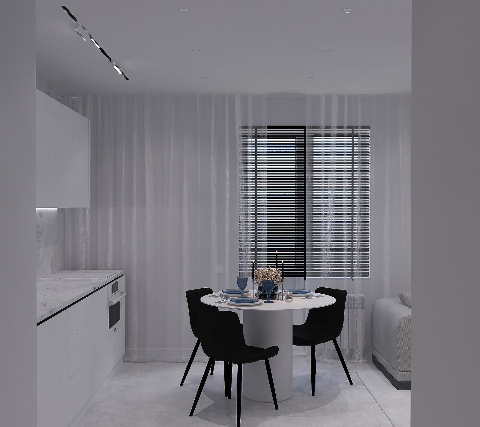 Квартира в минимализме, ул. Гурьевская, г.Новосибирск