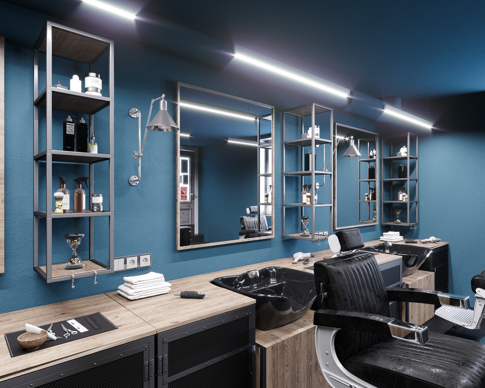 Barber shop in loft style