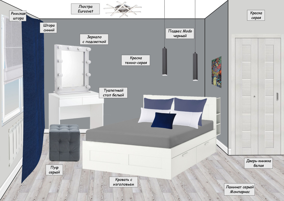 Коллаж спальня