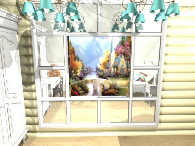 детская на мансардном этаже в доме из бруса