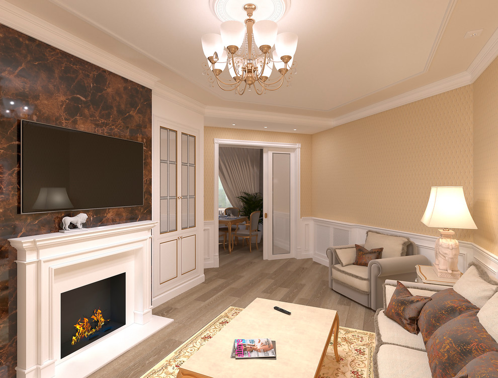 Квартира с бирюзовой спальней