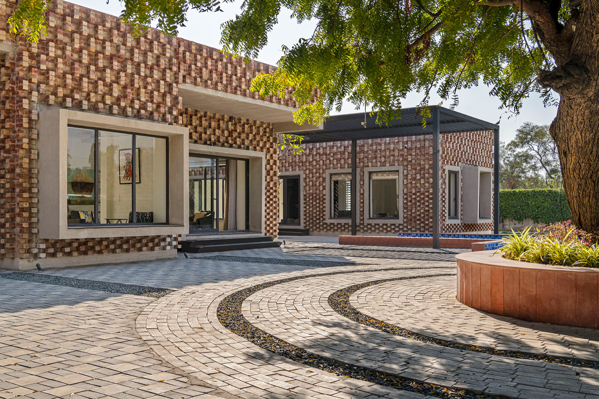 Houzz Индия: Дом с орнаментом из кирпича в Дели