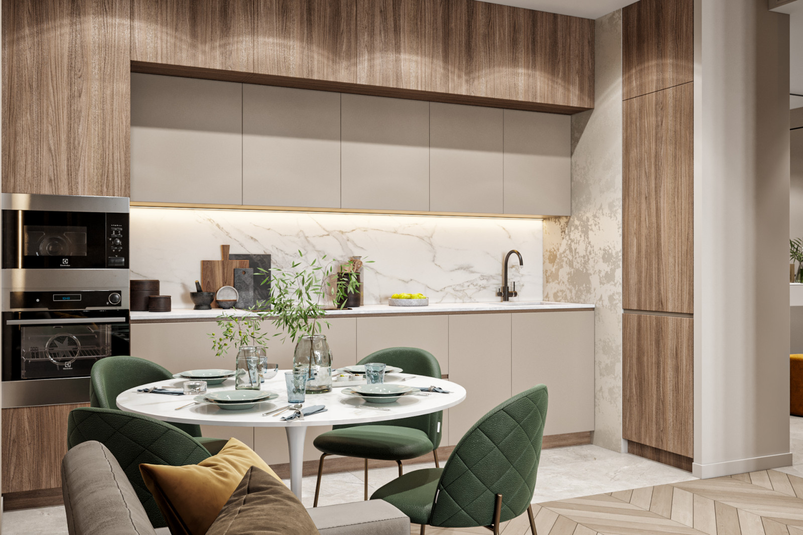 Квартира 72 кв.м. в современном стиле в Квартал 38А.