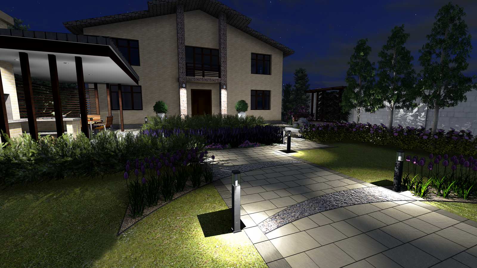 Небольшой сад в современном стиле