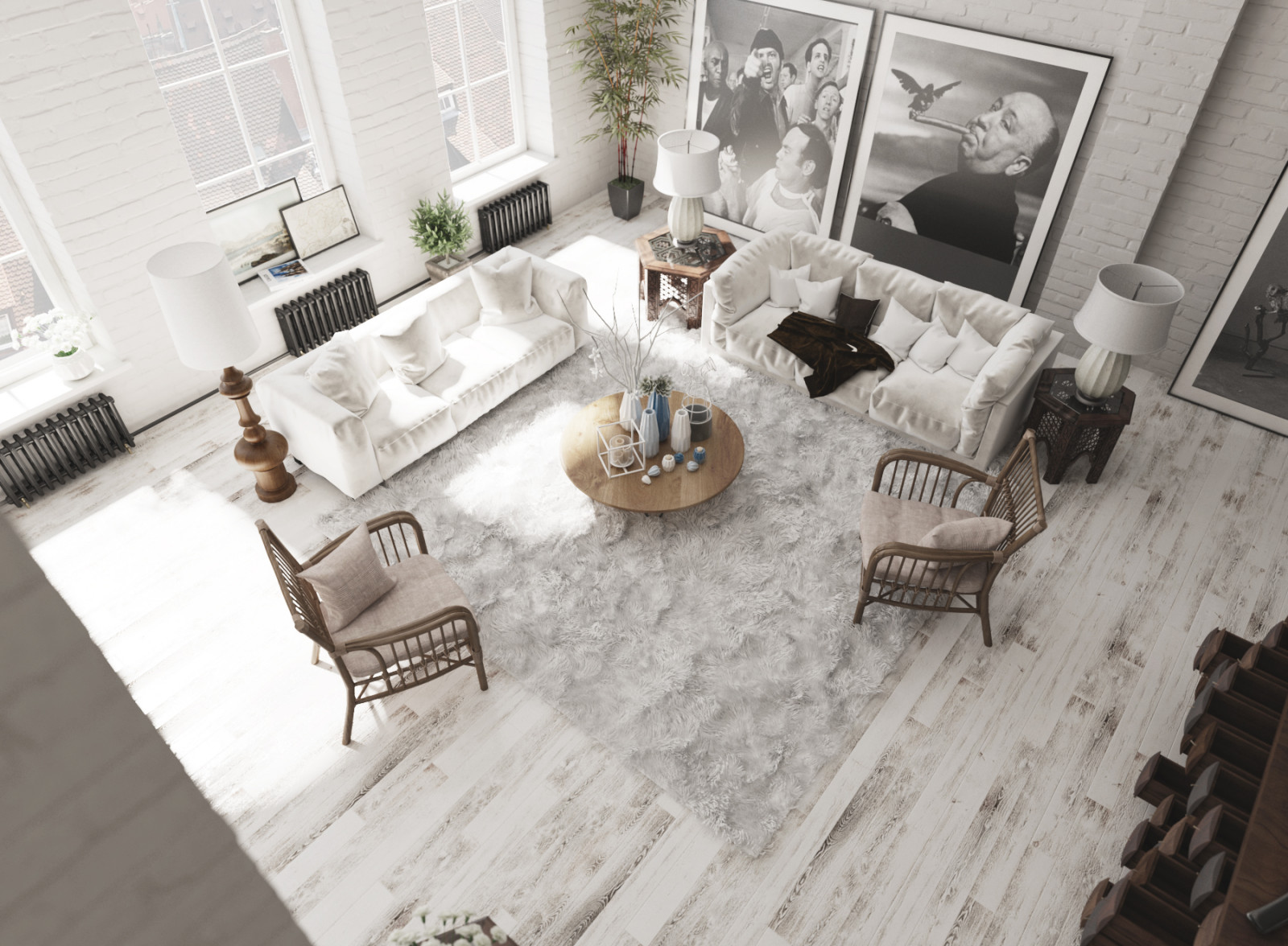 Лофт интерьер апартаментов в Казани.