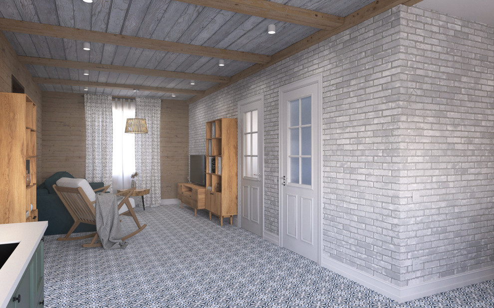 Дизайн проект дачного дома 70м