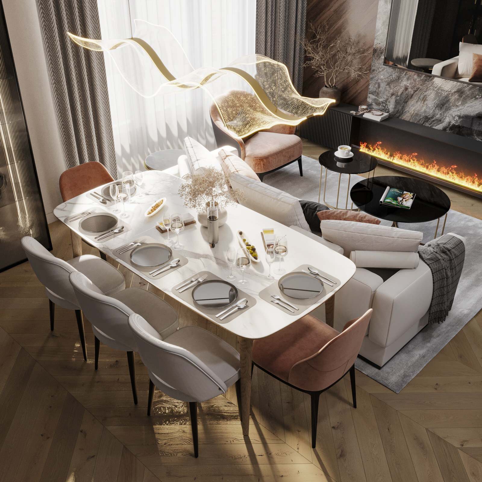 Уютная квартира в шоколадных и терракотовых оттенках