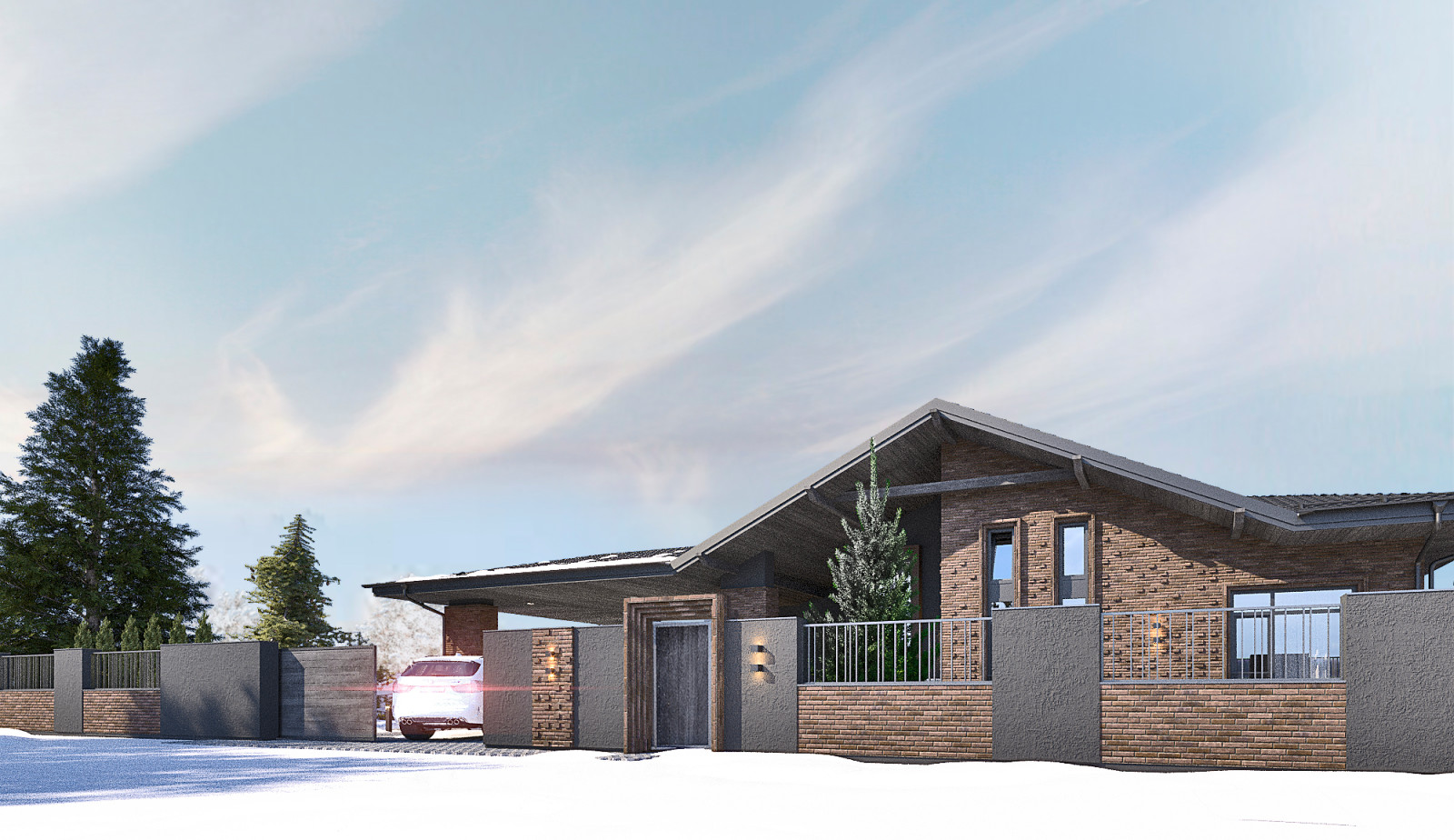 Одноэтажный жилой дом