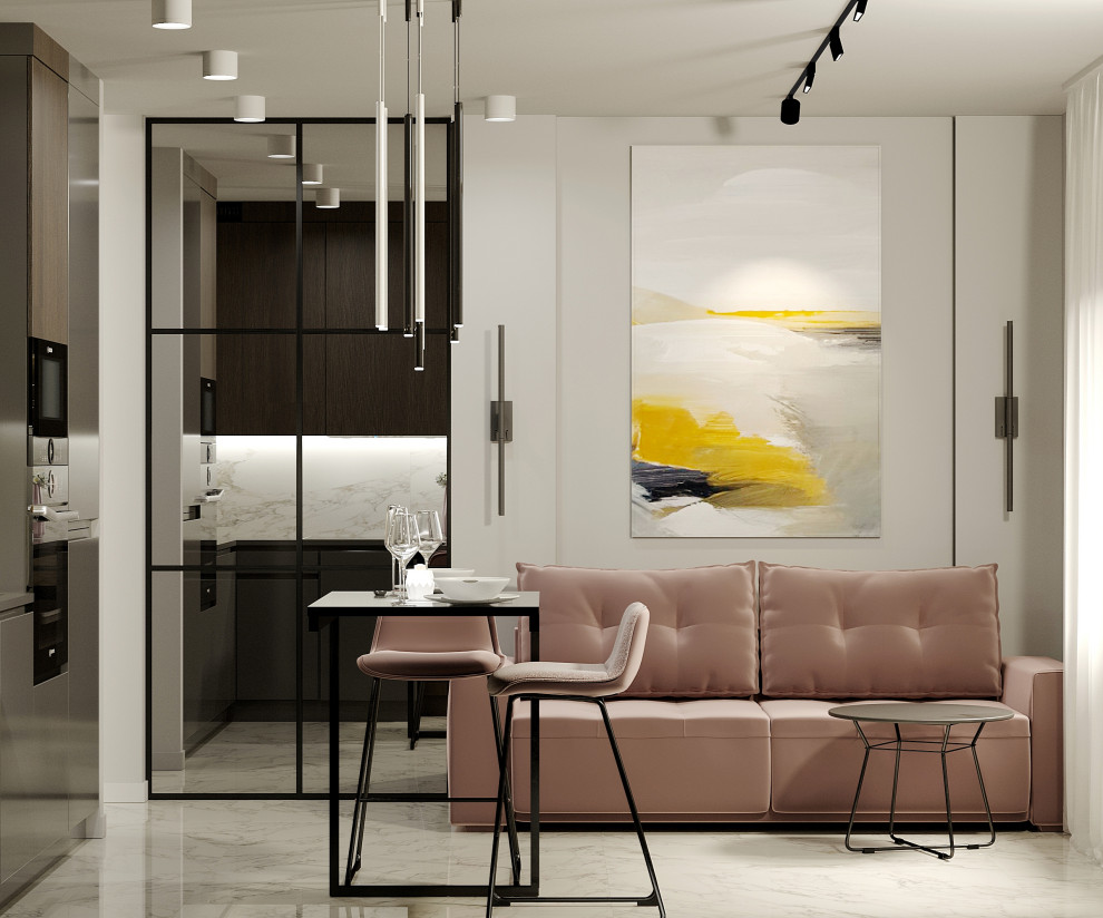 Модернизм. Кухня-гостиная 14,2 м2