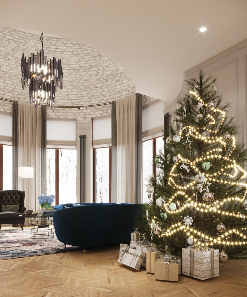 гостиная с елкой