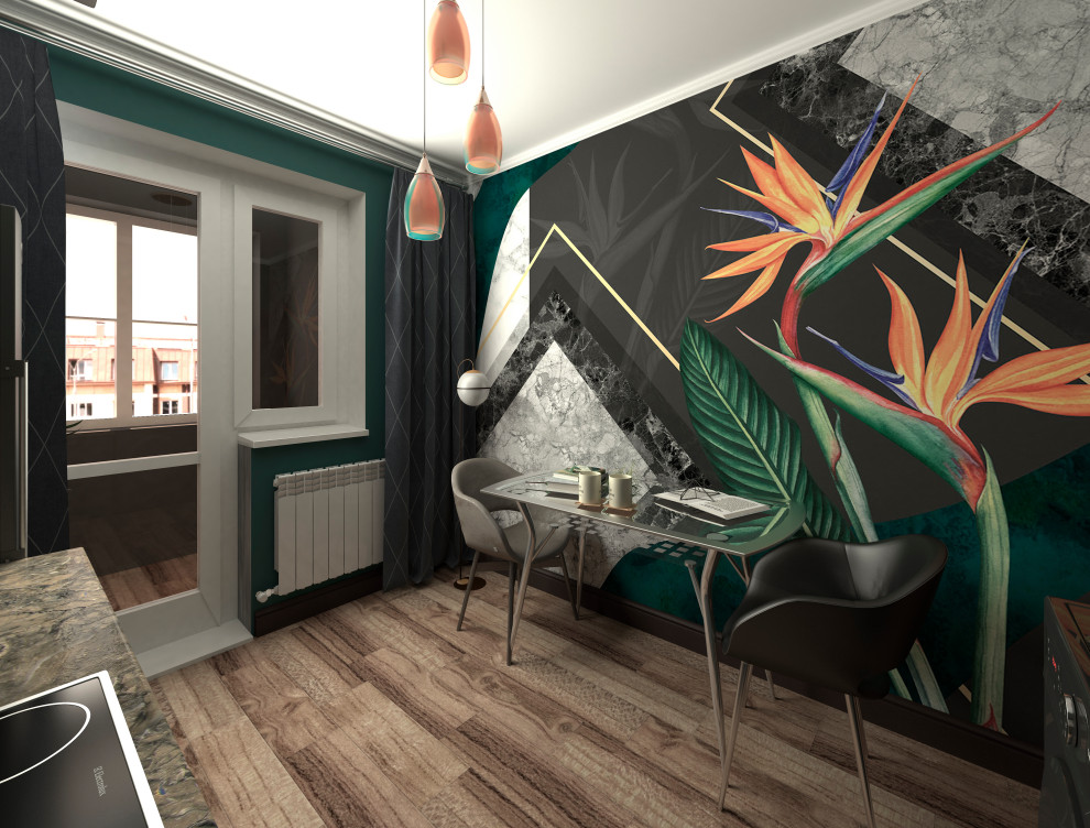 Однокомнатная квартира 34 кв.м. в трёх стилистических решениях.