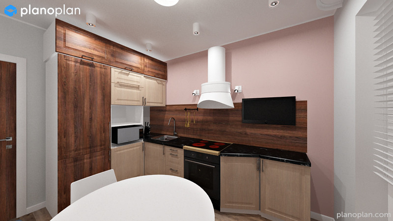 Обложка проекта: Яркая однокомнатная квартира с гардеробной и без (2 варианта планировки)