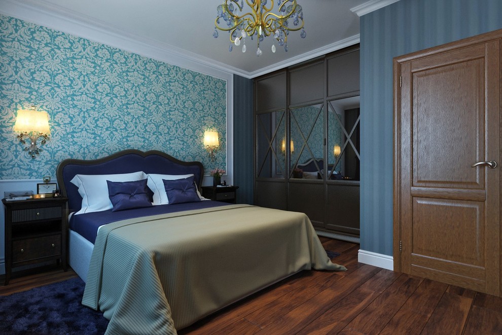 Спальня в интерьере таунхауса. г.Краснодар