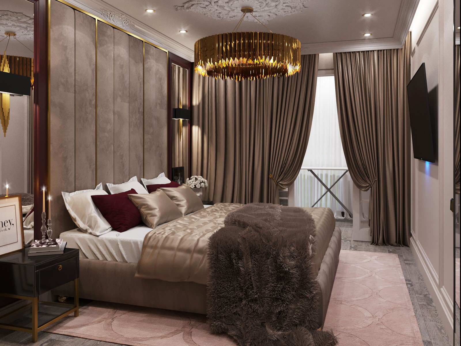 Визуализация хозяйской спальни.