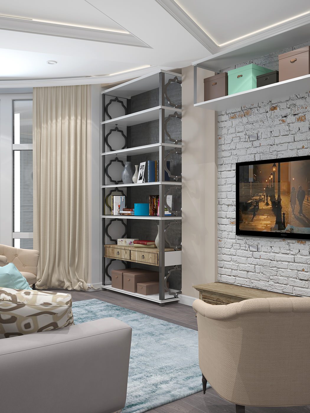 Гостиная дизайн-студии интерьеров Vitta-Group