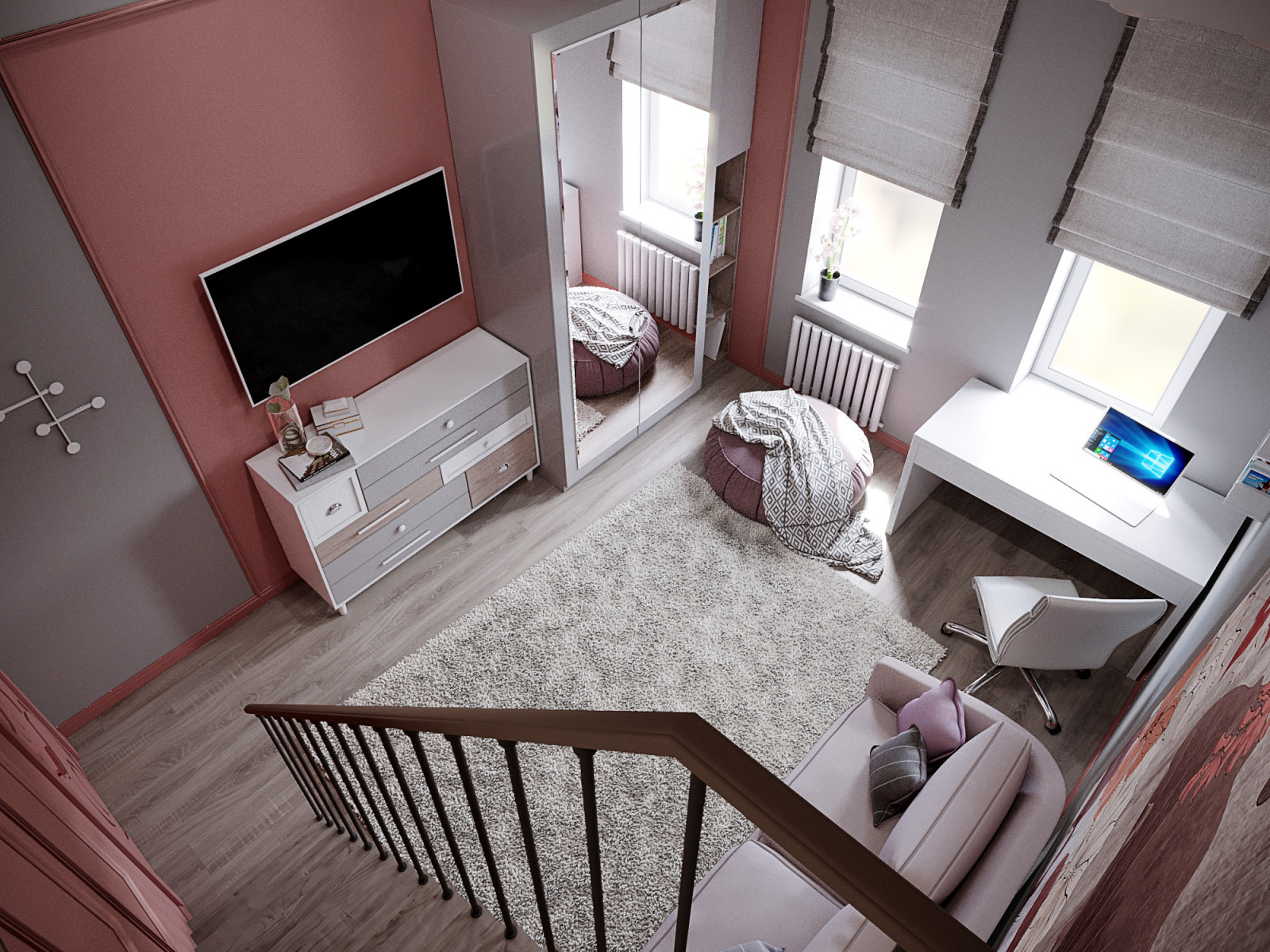 Детская с антресольным этажом