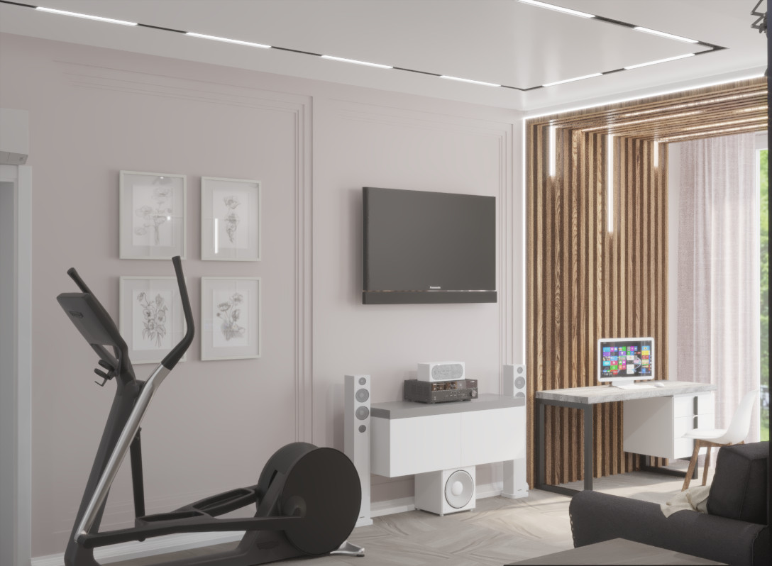 Проект интерьера двухэтажного дома