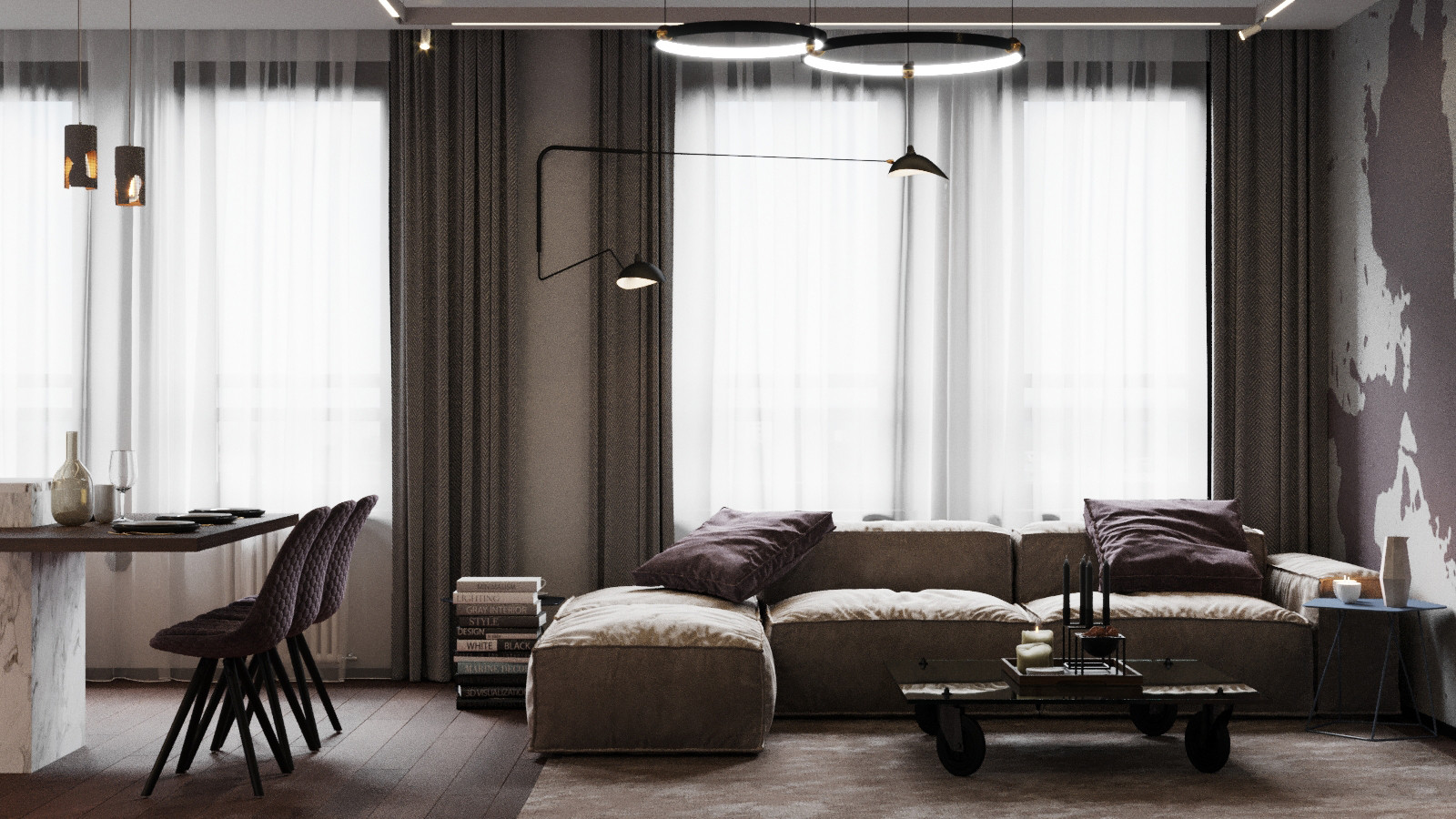 Ремонт в ЖК THE MID, 83 m2