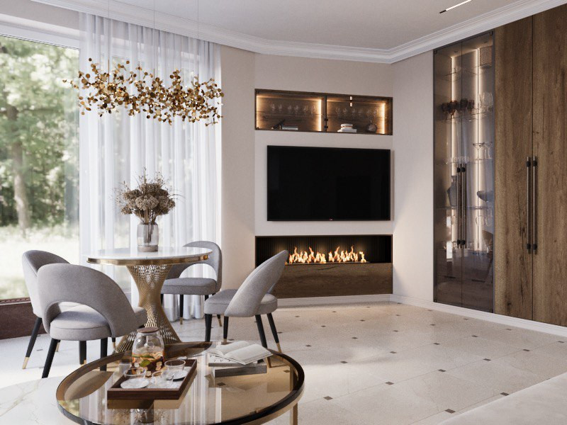 Первый этаж коттеджа